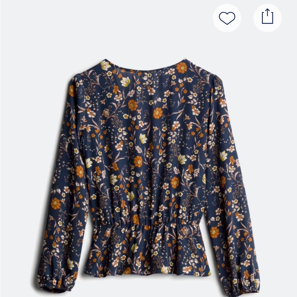 Nine Britton Floral Faux Wrap Blouse